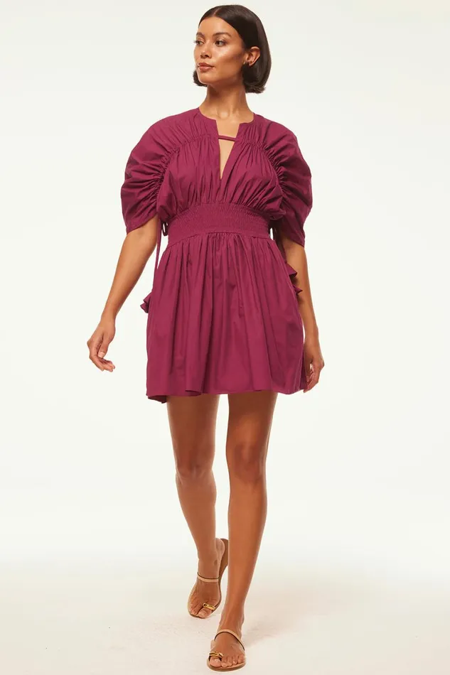 MISA Los Angeles Dresses Women CAMILA DRESS Orchid Cotton Poplin