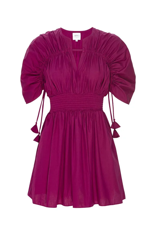 MISA Los Angeles Dresses Women CAMILA DRESS Orchid Cotton Poplin