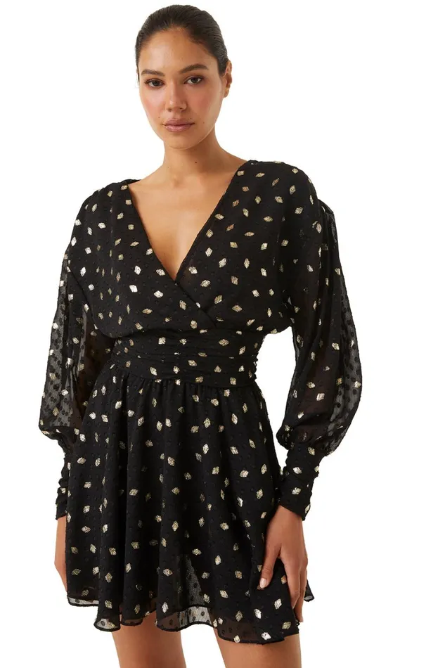MISA Los Angeles Dresses Women DAVIE DRESS Diamond Clip Dot