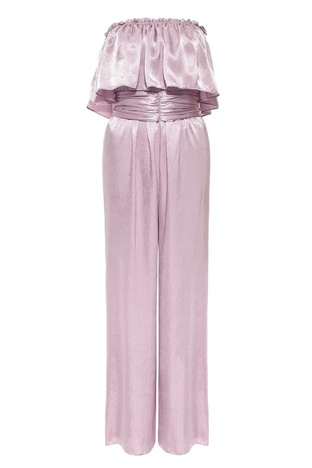 MISA Los Angeles Dresses Women DIANDRA JUMPSUIT Pink Satin