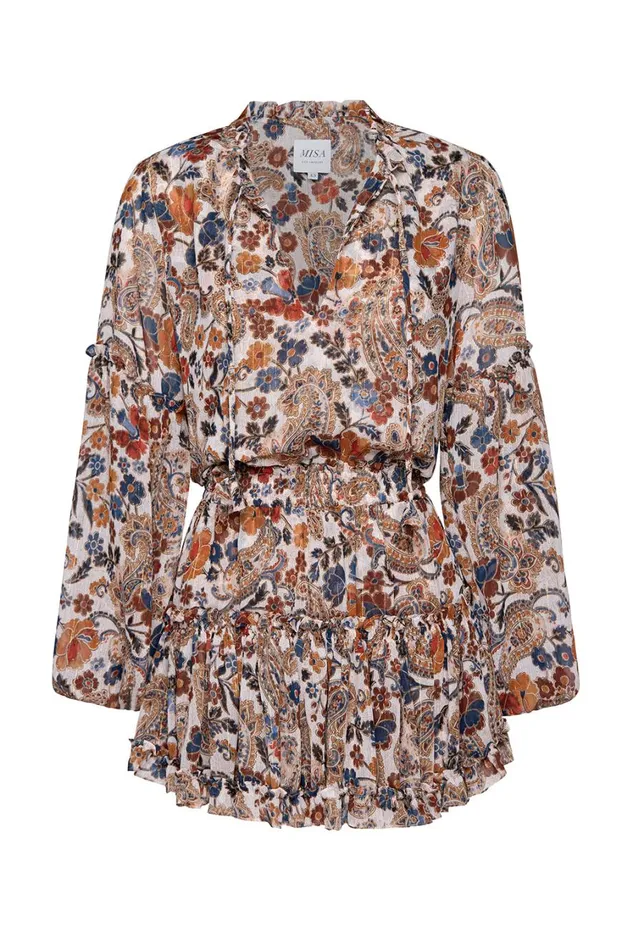 MISA Los Angeles Dresses Women ELISABETTA DRESS Coco Lurex Paisley