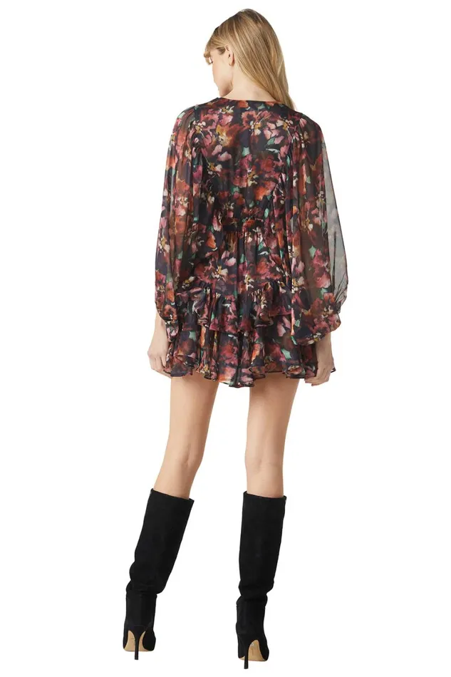 MISA Los Angeles Dresses Women JOLENE DRESS Libra Fleur Chiffon