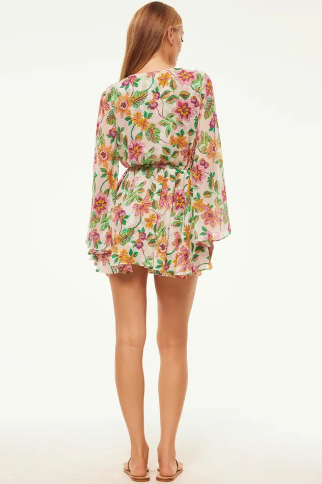 MISA Los Angeles Dresses Women KAIA DRESS Flora Exotica Chiffon