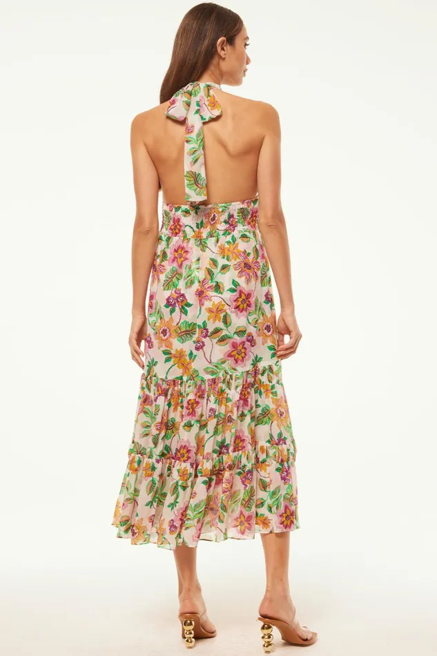 MISA Los Angeles Dresses Women KAROLINA DRESS Flora Exotica Chiffon