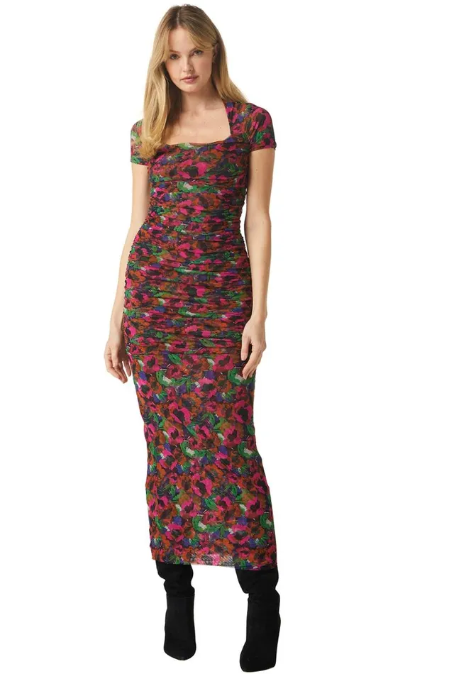 MISA Los Angeles Dresses Women MARILYN DRESS Jewel Tone Flora