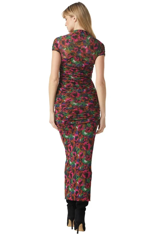 MISA Los Angeles Dresses Women MARILYN DRESS Jewel Tone Flora