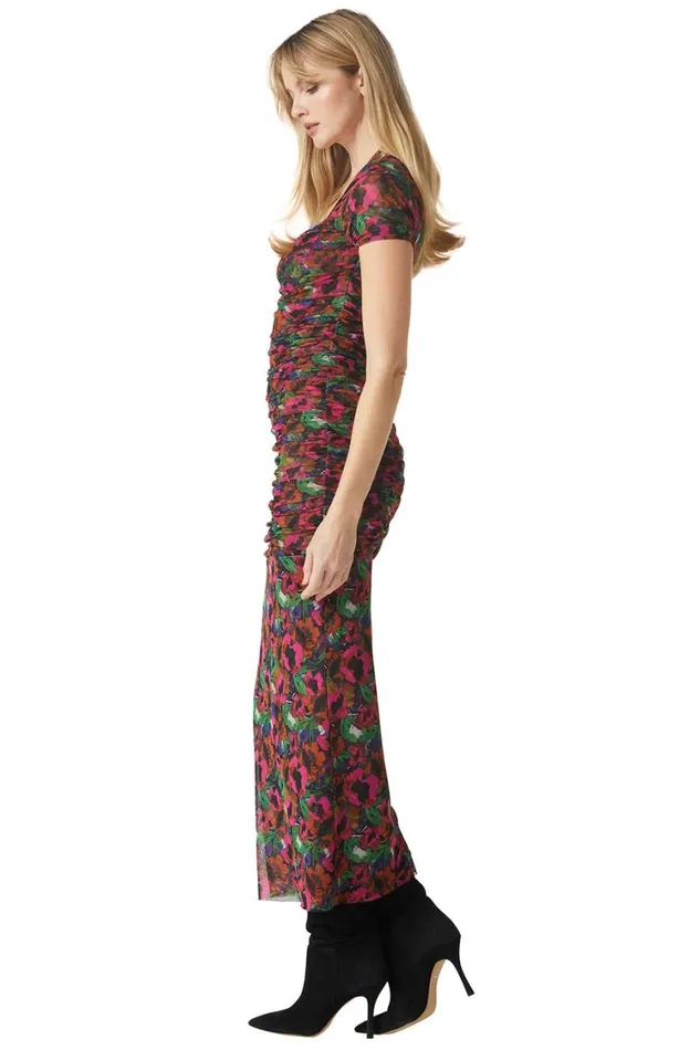 MISA Los Angeles Dresses Women MARILYN DRESS Jewel Tone Flora
