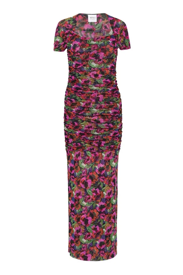 MISA Los Angeles Dresses Women MARILYN DRESS Jewel Tone Flora