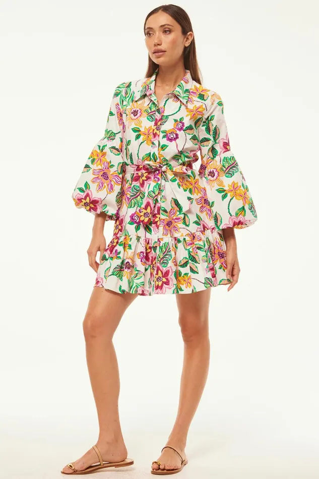 MISA Los Angeles Dresses Women MARTINA DRESS Flora Exotica Poplin