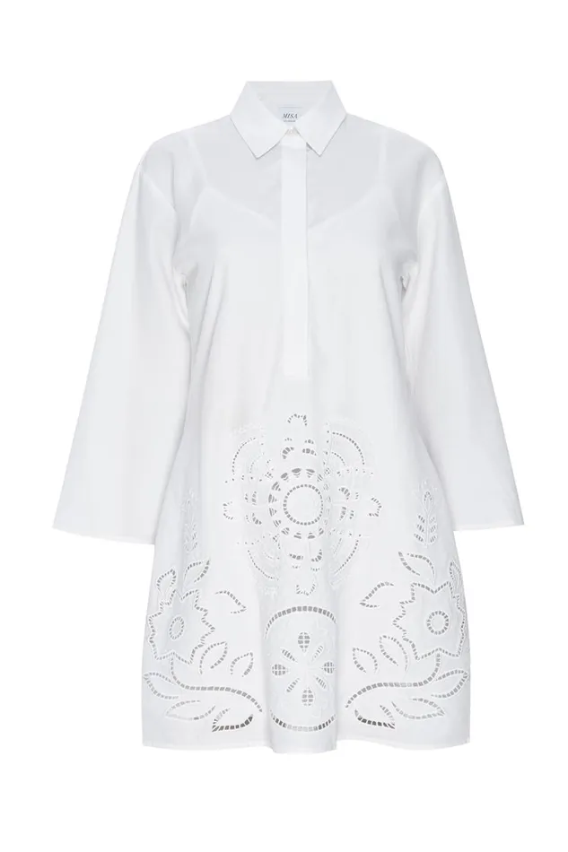 MISA Los Angeles Dresses Women MATIAS DRESS White Eyelet