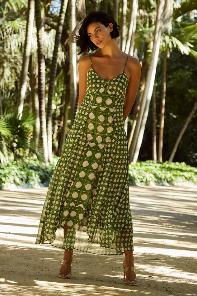 MISA Los Angeles Dresses Women MILA DRESS Rattan Tile Mix