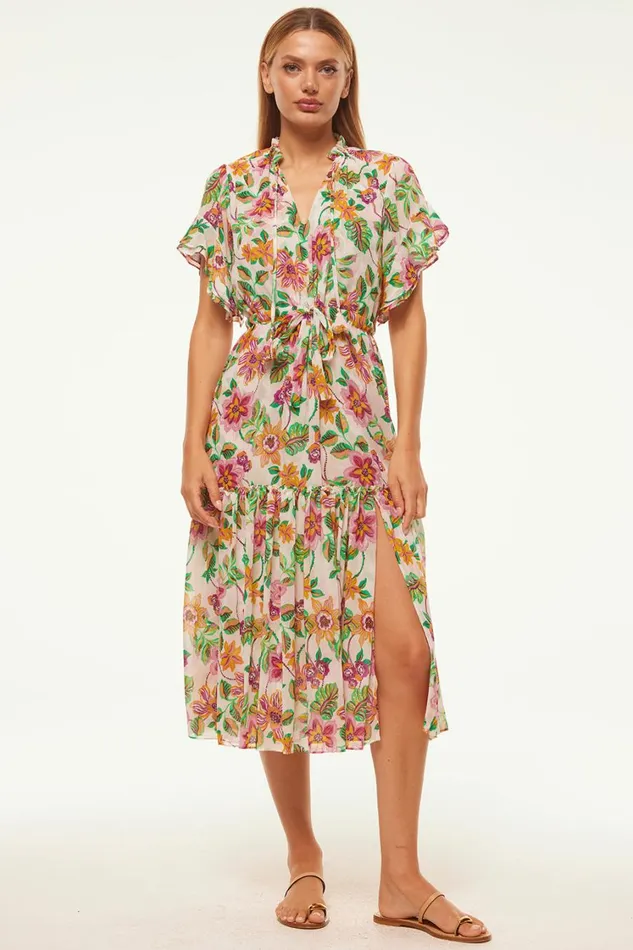 MISA Los Angeles Dresses Women RANJANA DRESS Flora Exotica Chiffon