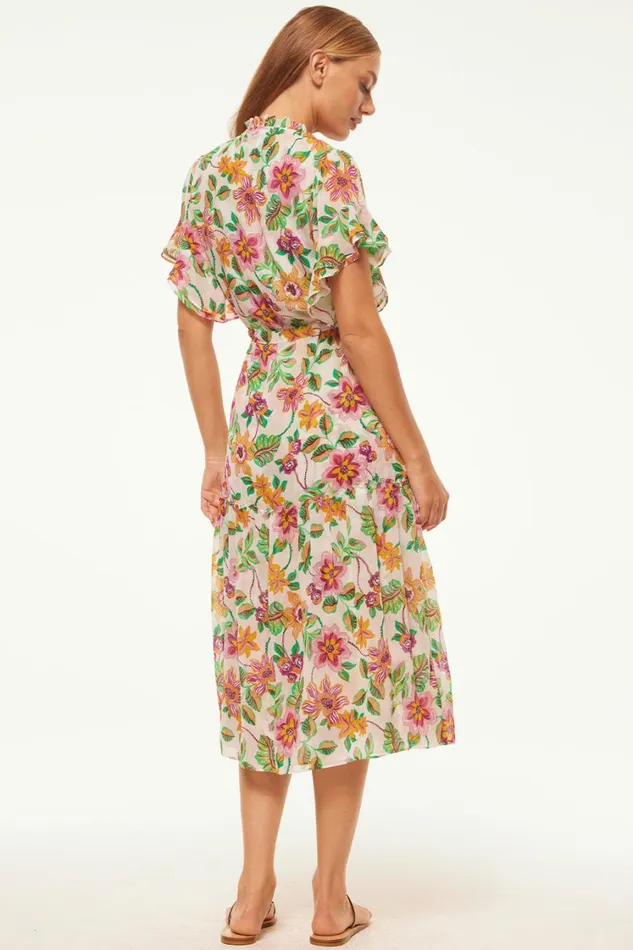 MISA Los Angeles Dresses Women RANJANA DRESS Flora Exotica Chiffon