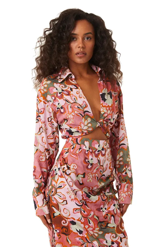 MISA Los Angeles Dresses Women SUNG DRESS Resort Batik Cotton Rayon