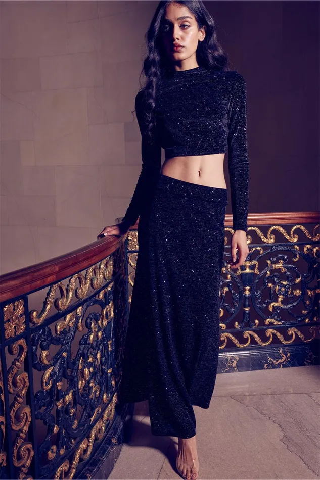 MISA Los Angeles Matching Sets Women EKAT SKIRT Astral Dusted