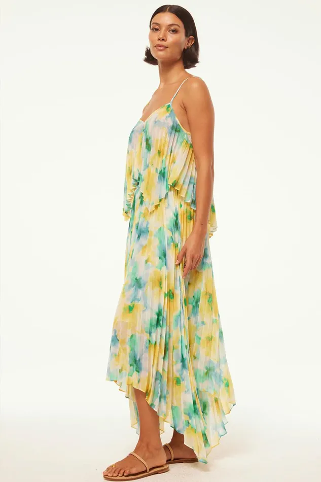 MISA Los Angeles Matching Sets Women NOEMI TOP Citron Watercolor