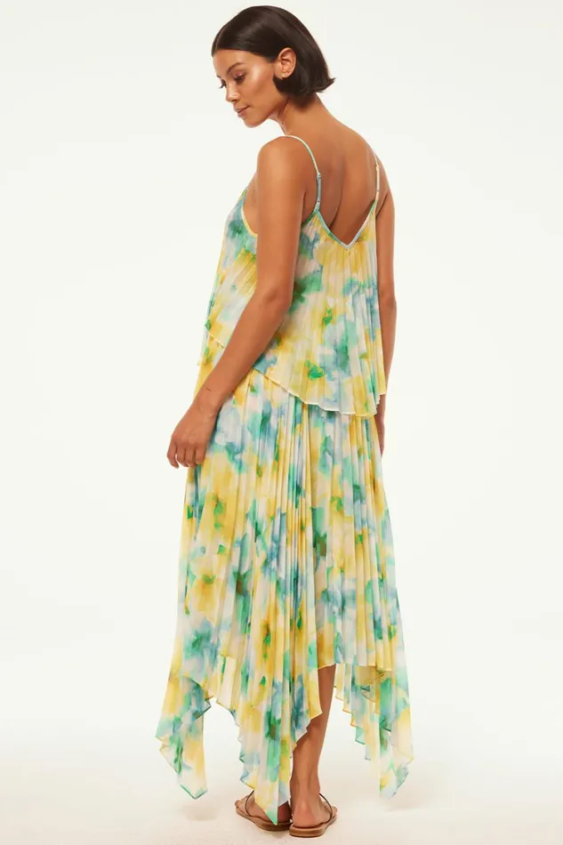 MISA Los Angeles Matching Sets Women NOEMI TOP Citron Watercolor