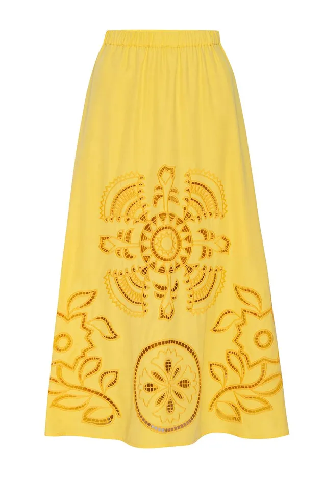 MISA Los Angeles Skirts and Shorts Women ANALISSE SKIRT Pink Eyelet