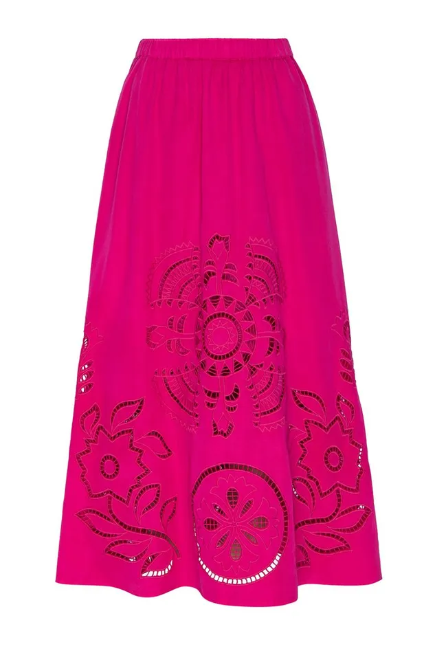MISA Los Angeles Skirts and Shorts Women ANALISSE SKIRT Pink Eyelet