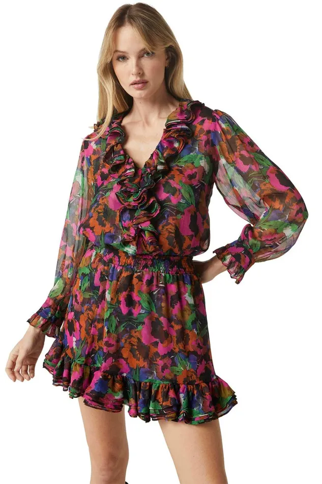 MISA Los Angeles Skirts and Shorts Women MIRANDA SKIRT Jewel Tone Flora