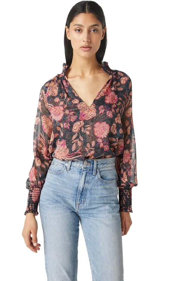 MISA Los Angeles Tops Women ALEXIS TOP Flora Dot