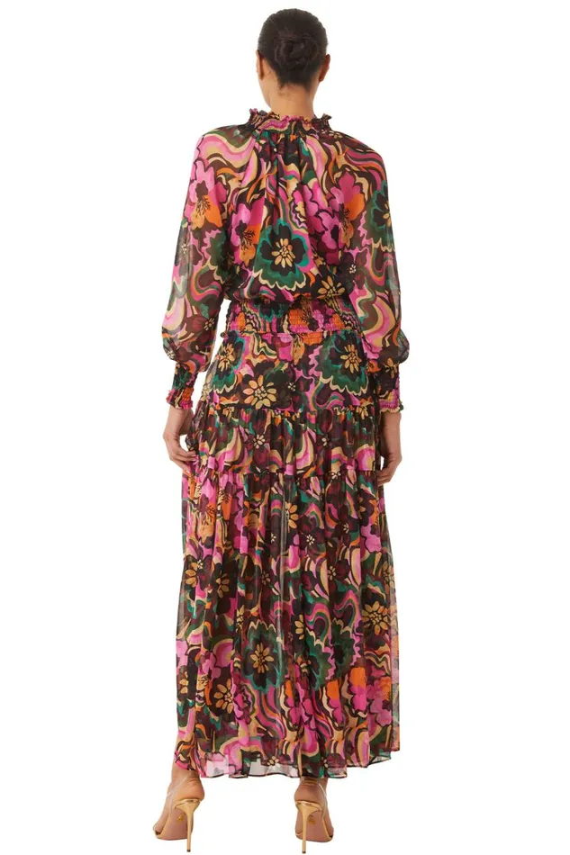 MISA Los Angeles Tops Women ALEXIS TOP Flora Groove Chiffon