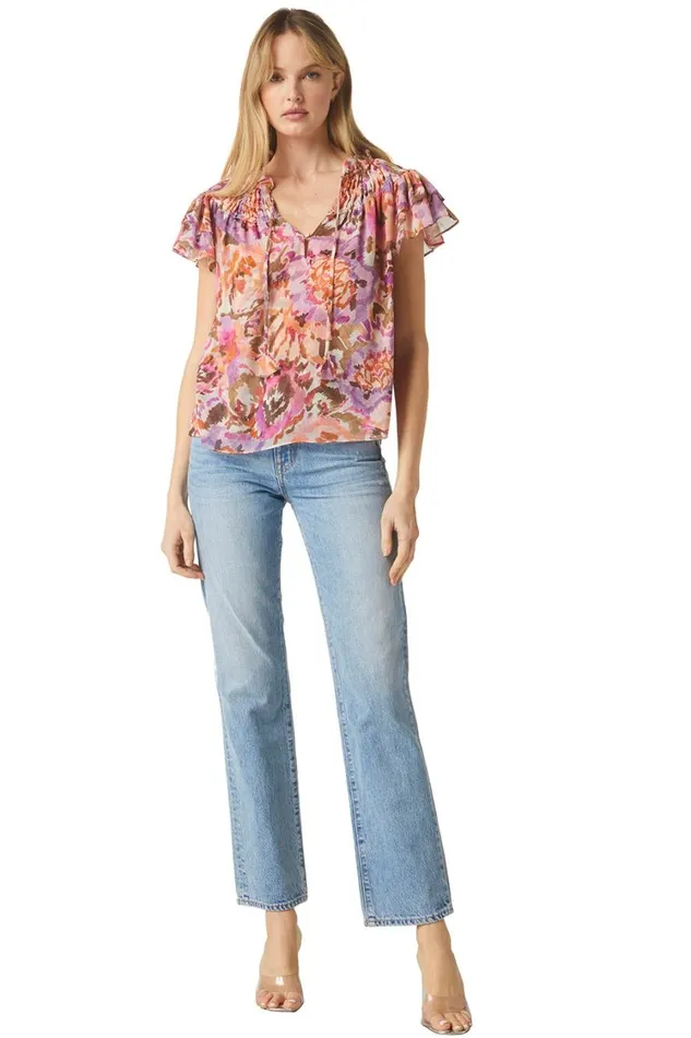 MISA Los Angeles Tops Women ALMA TOP Sunset Blooms