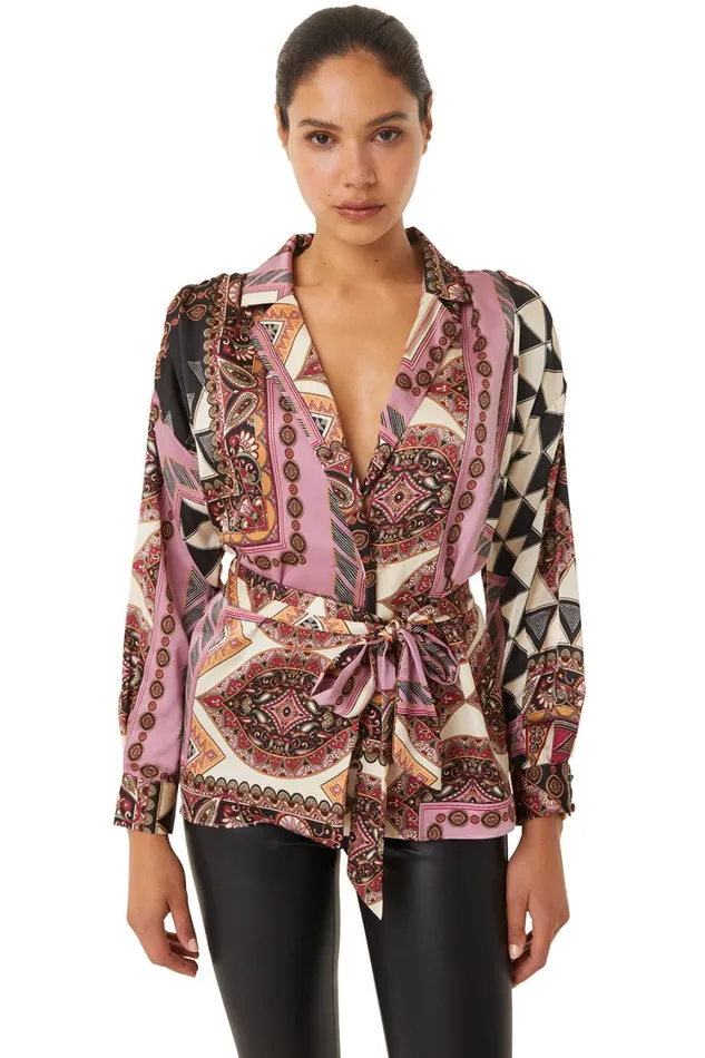 MISA Los Angeles Tops Women FARAH JACKET Leonardo Patchwork