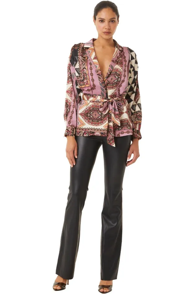 MISA Los Angeles Tops Women FARAH JACKET Leonardo Patchwork