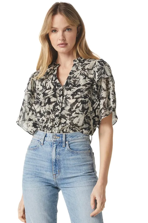 MISA Los Angeles Tops Women LIVIA TOP Tonal Abstract