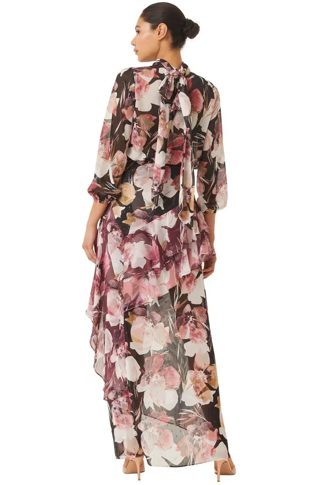 MISA Los Angeles Tops Women LULU TOP Flora Tropical Black