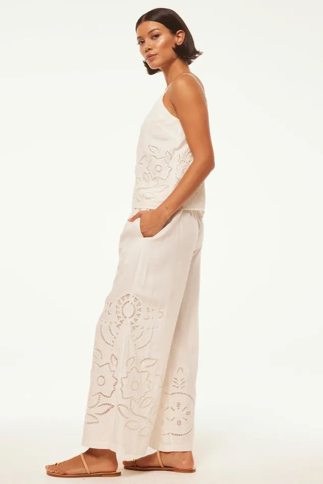 MISA Los Angeles Tops Women MARCELA TOP Canary Eyelet