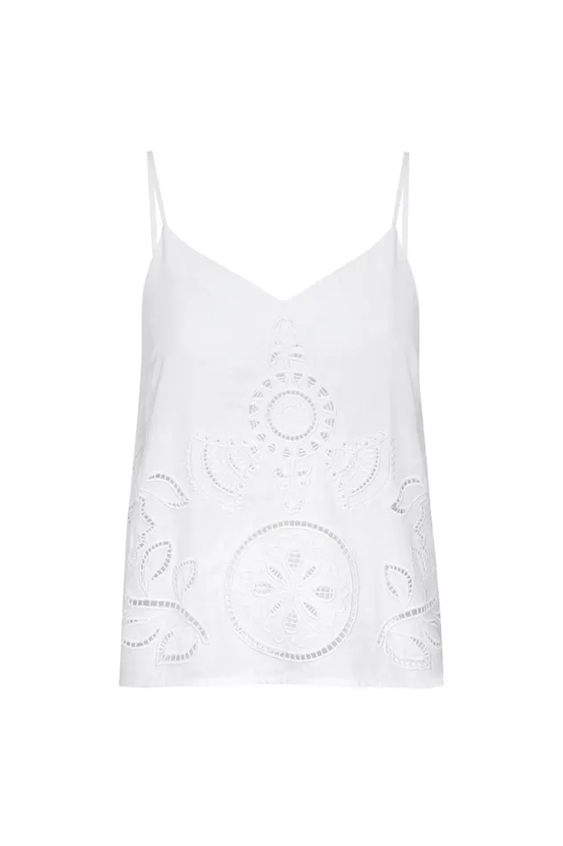 MISA Los Angeles Tops Women MARCELA TOP Canary Eyelet