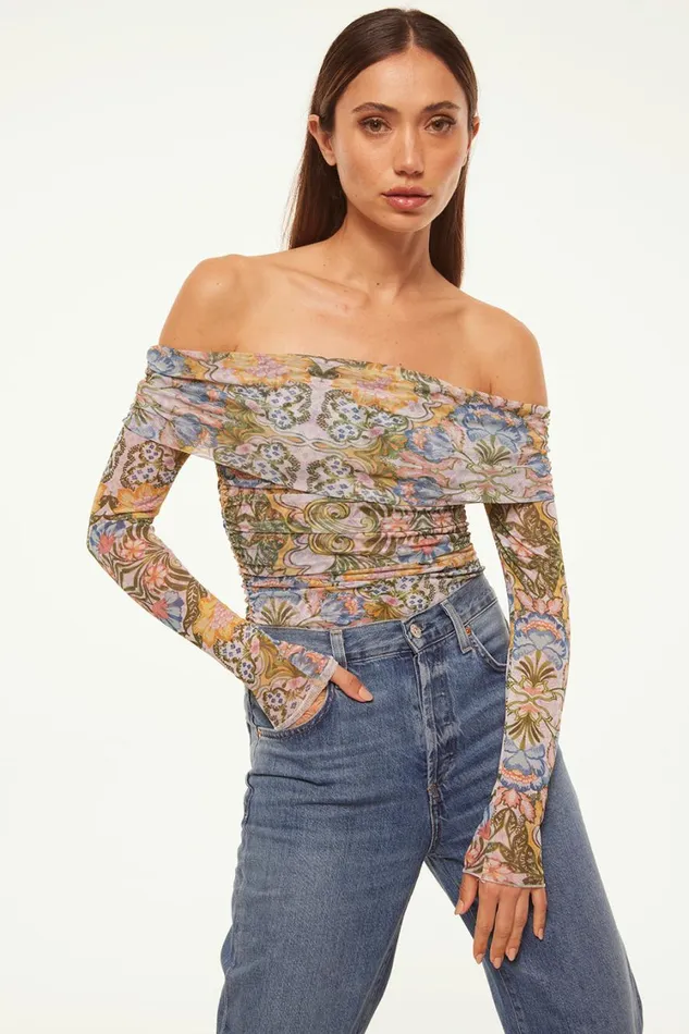 MISA Los Angeles Tops Women ORELLA BODYSUIT Dolce Vita Kaleidoscope