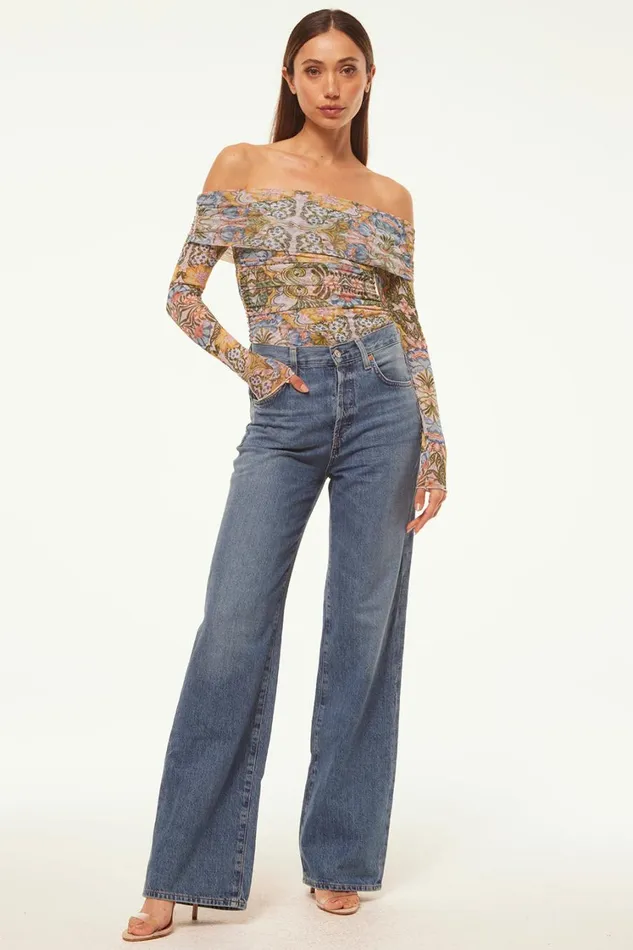 MISA Los Angeles Tops Women ORELLA BODYSUIT Dolce Vita Kaleidoscope