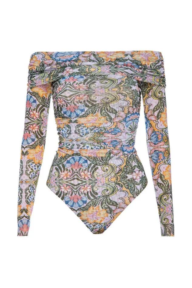 MISA Los Angeles Tops Women ORELLA BODYSUIT Dolce Vita Kaleidoscope