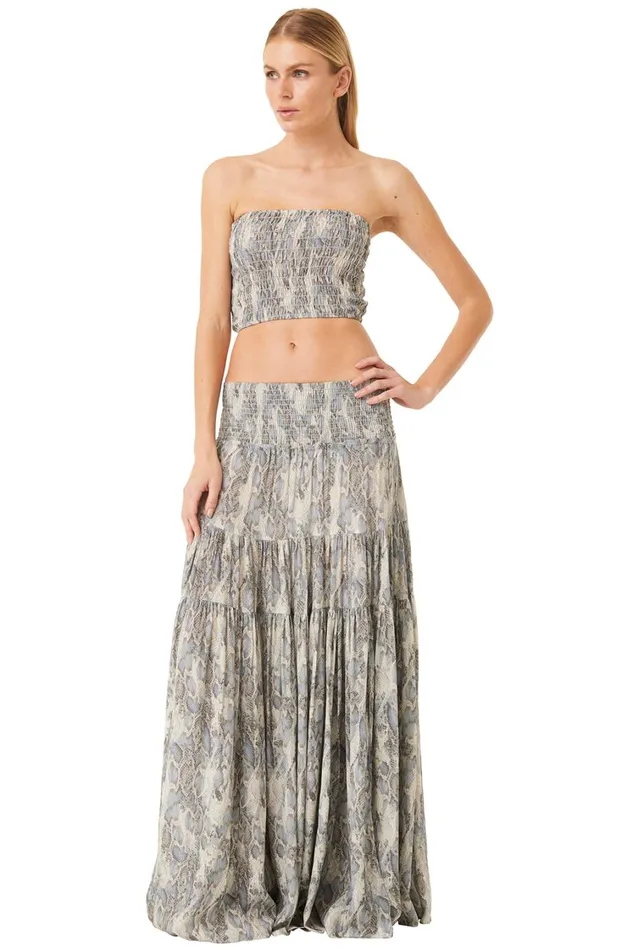 MISA Los Angeles Tops Women ROKSANA BANDEAU Spring Python
