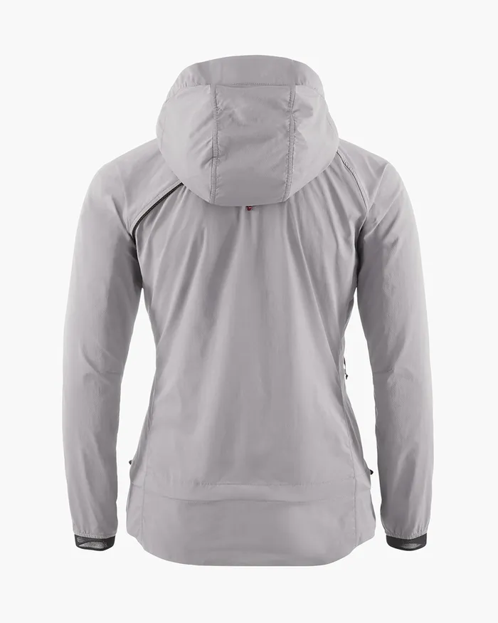 Nal Hooded Windbreaker Jacket Ash Rose Women Klttermusen Wind Resistant Jackets