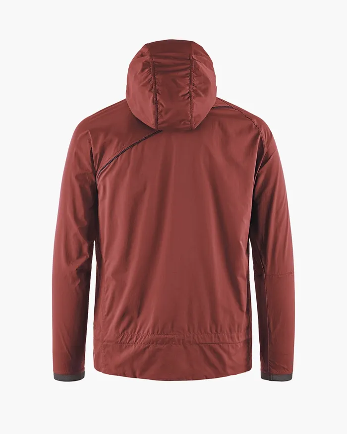 Nal Hooded Windbreaker Jacket Madder Red Men Klttermusen Wind Resistant Jackets