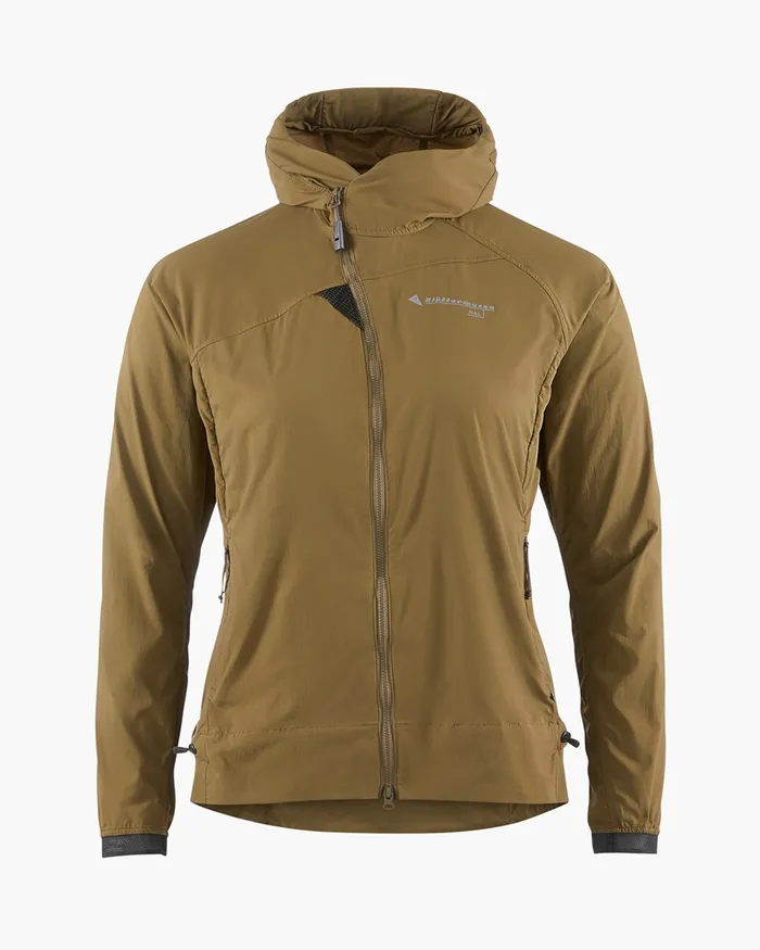 Nal Hooded Windbreaker Jacket Olive Women Klttermusen Wind Resistant Jackets
