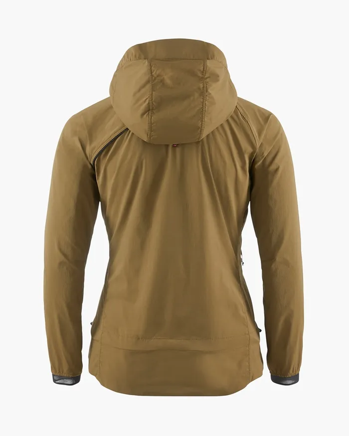 Nal Hooded Windbreaker Jacket Olive Women Klttermusen Wind Resistant Jackets