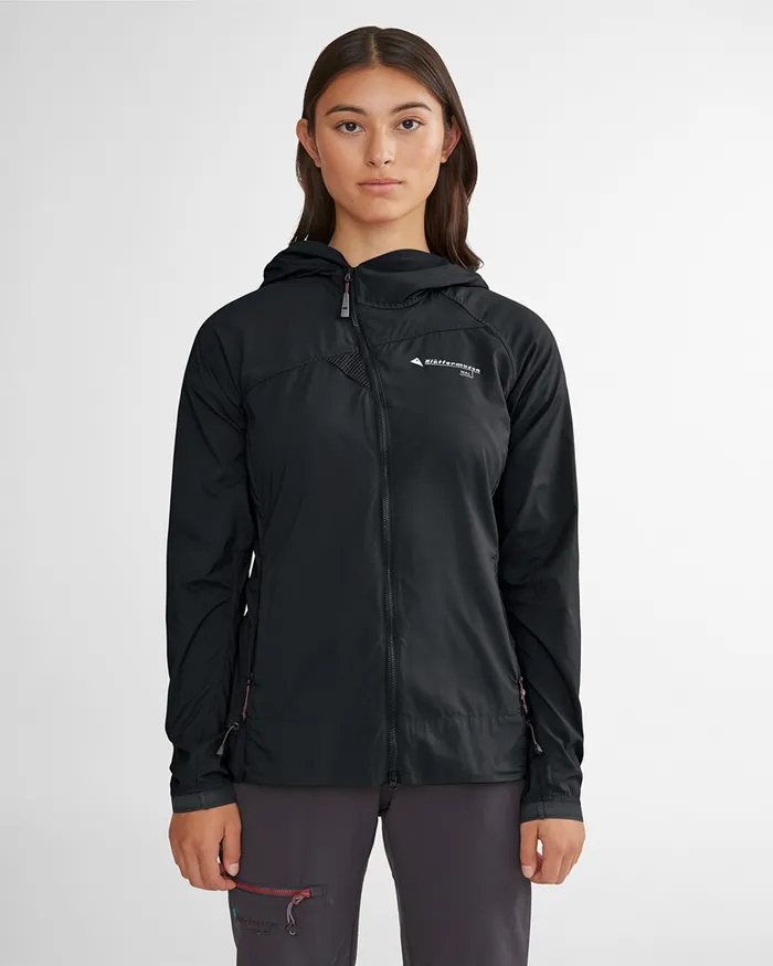 Nal Hooded Windbreaker Jacket Swamp Green Women Klttermusen Wind Resistant Jackets