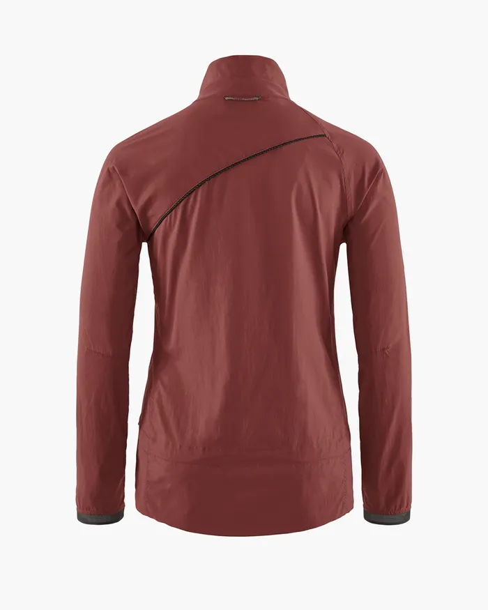 Nal Windbreaker Jacket Madder Red Women Klttermusen Wind Resistant Jackets