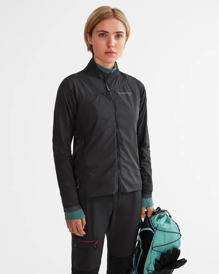 Nal Windbreaker Jacket Madder Red Women Klttermusen Wind Resistant Jackets