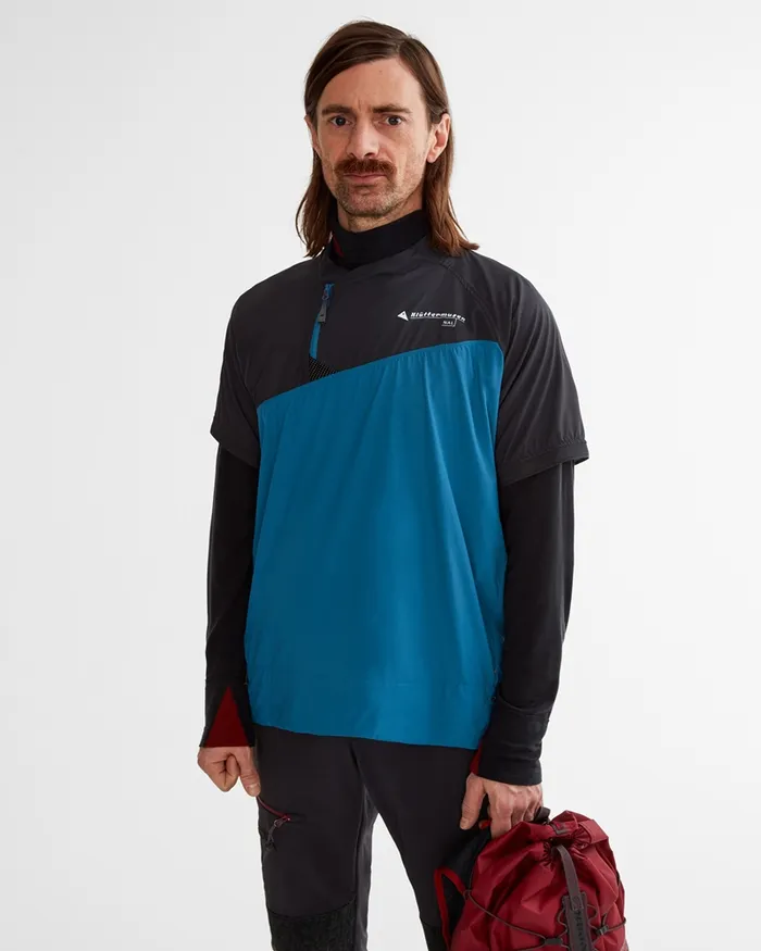 Nal Windbreaker Tee Blue Sapphireraven Men Klttermusen TShirts