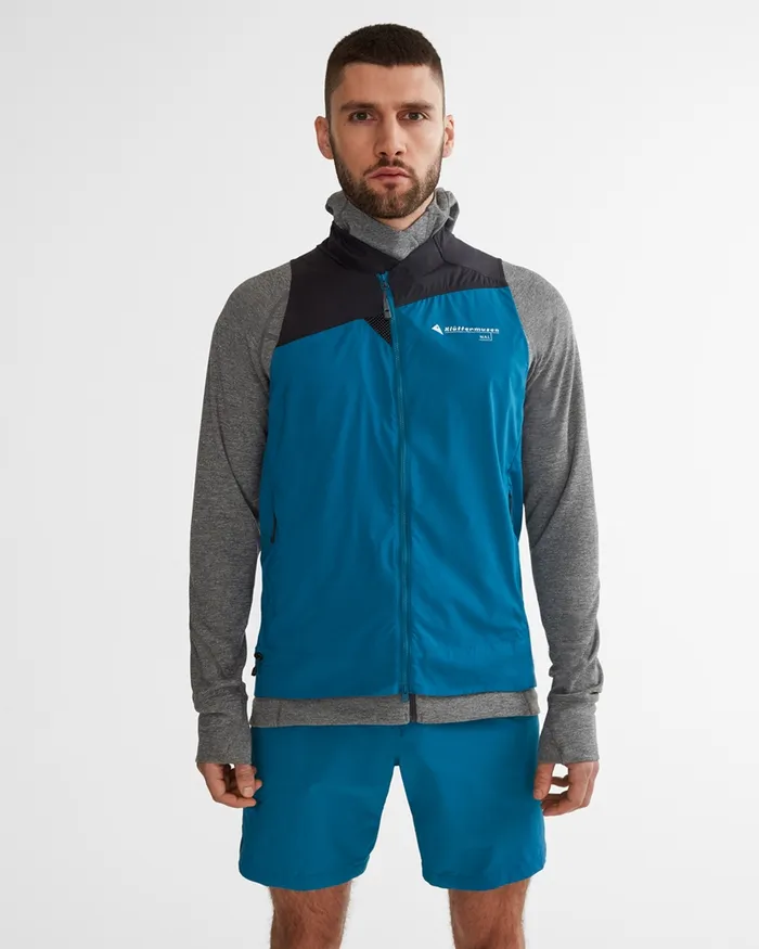 Nal Windbreaker Vest Blue Sapphireraven Men Klttermusen Vests
