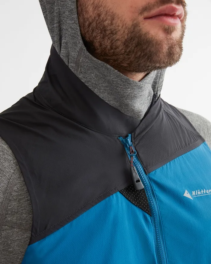 Nal Windbreaker Vest Blue Sapphireraven Men Klttermusen Vests
