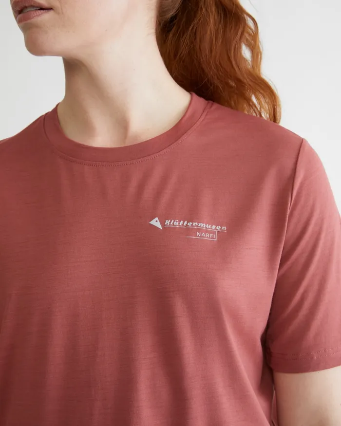 Narfi Short Sleeve Tee Cedar Green Women Klttermusen TShirts