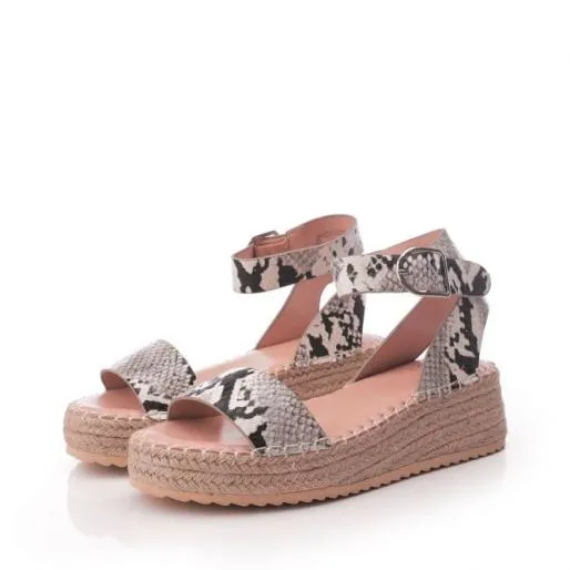 Nasha Black 8211 Mono Snake Snake Print Women Moda In Pelle Wedge Sandals Nasha Black 8211 Mono Snake Snake Print Women Moda In Pelle Wedge Sandals