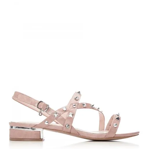 Normanie Nude Porvair Women Moda In Pelle Flat Sandals